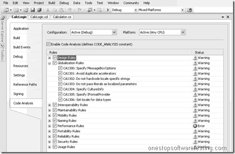 Testing with Visual Studio Team System – Static Code Analyzer | Code Profiler | Unit Testing